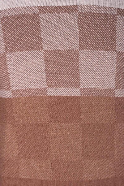 NCS Men's Knitwear Brown Crew Neck Patterned Slim Fit Cotton Sweater Jeans 3730