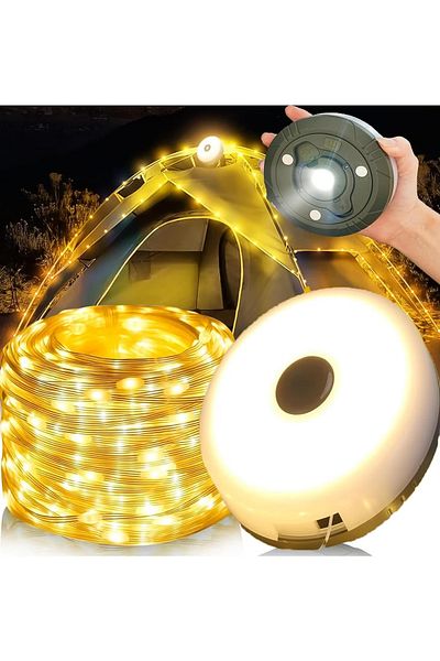Primo Plus Camping fairy lights, rotatable, waterproof, 8m