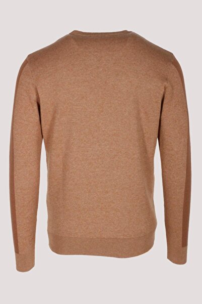 NCS Men's Knitwear Camel Crew Neck Patterned Slim Fit Cotton Sweater Jeans 3740