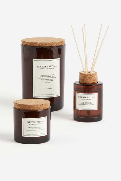 H&M Large cork-lid scented candle