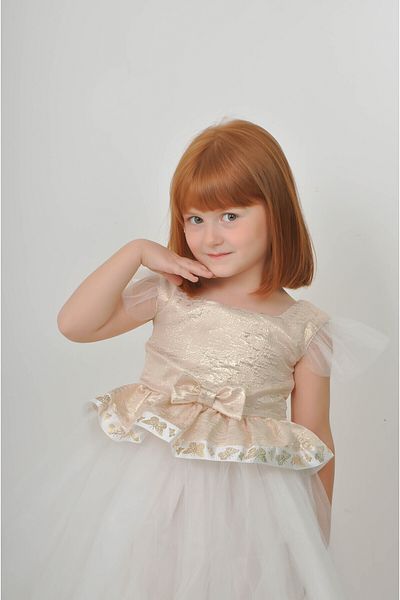 Filizdens Kids Κοριτσίστικο φόρεμα Tutu Jacquard Βραδινό Φόρεμα Νυφικό Γενέθλια Μπάλα