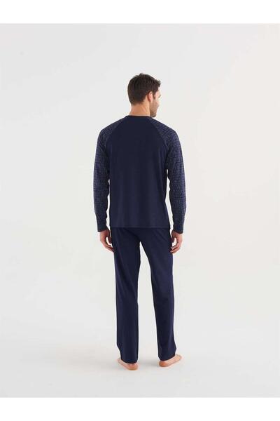 Mod Collection 3747 Erkek Yuvarlak Yaka Pijama Takım