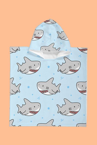 Evdek Baby Shark Παιδική πετσέτα παραλίας Poncho