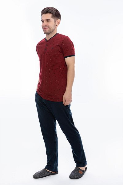 Arnetta 2061 Men's Buttoned 3-Piece Pajama Set