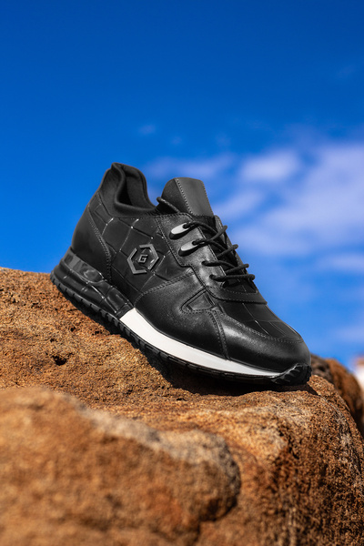 6168 %100 Hakiki Dana Derisi Erkek Sneaker  Ayakkabı