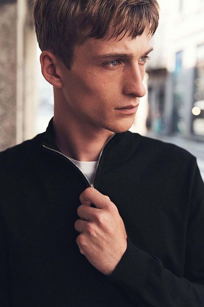 H&M Slim Fit Zip-top Fine-knit Jumper