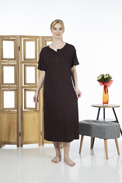 Estiva 23239-3 Μακρυμάνικο φόρεμα με κουμπιά με στάμπα Lycra Viscose Casual