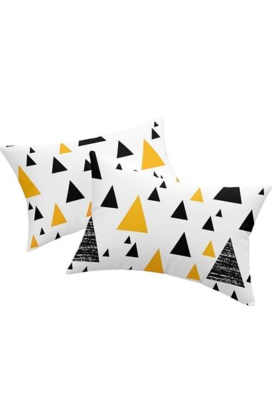 Eponj Home 50x70 Cm Negru-Galben 2 Fete de Perna - Ilove