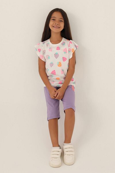PJS Set Capri pentru fete Roly Poly 3411 Strawberry