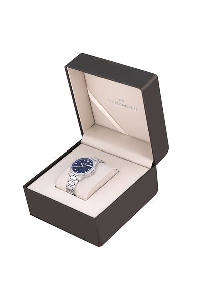 DIAMOND HILL Men's Watch Silver Blue Dial Model DHSSBL3042