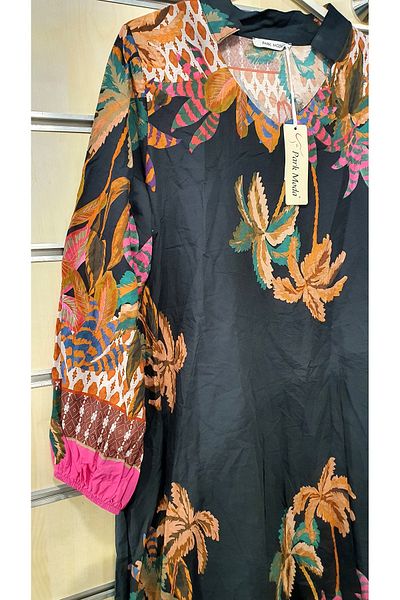 Park Moda ROCHIE LUNGĂ DE BUMBAC CU MODEL PALMĂ