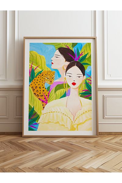 HOMEPACK Единична картина в дървена рамка, единичен плакат, картина TK/781