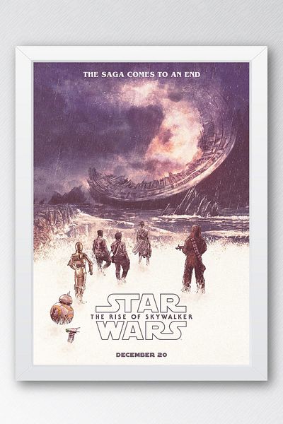 Saturn Star Wars The Rise Of Skywalker Pictură înrămată - Pictură poster Space Wars Fim