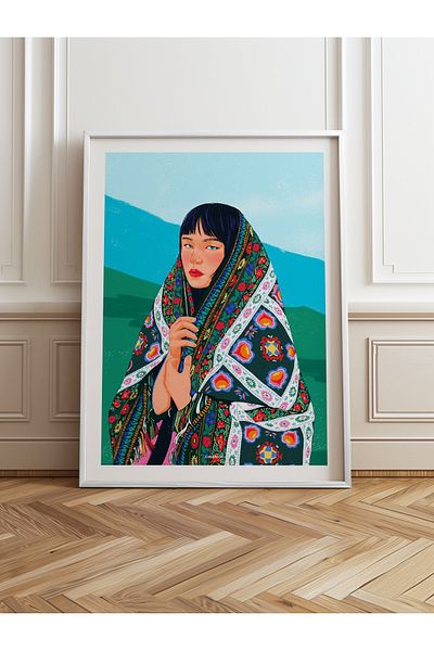HOMEPACK Single Wooden Framed Painting One Piece Poster Painting Tk/790