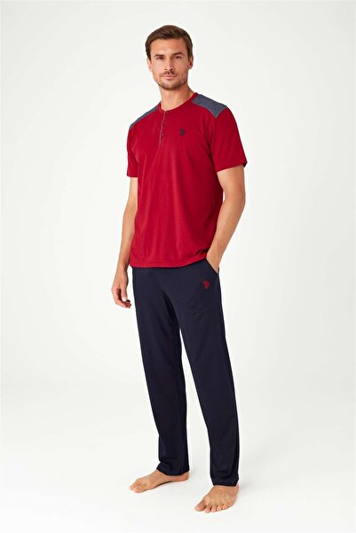U.S. Polo Assn. Η.Π.Α. Polo Assn. 12032 - Ανδρικό σετ πιτζάμες 3 τεμαχίων