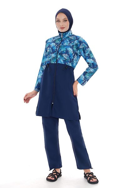 REMSA Nida 2103 Blue Feather - Αλεξίπτωτο Πλήρως Καλυμμένο Hijab Μαγιό