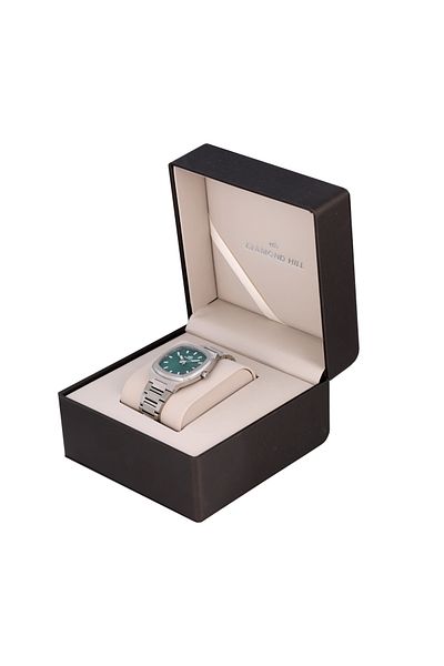 DIAMOND HILL Men's Watch Silver Green Dial Model DHSSGR43051M