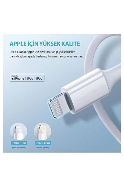 ERCTECH İPHONE TO TYPCE 2 METRE HIZLI ŞARJ KABLOSU UZUN ŞARJ KABLOSU 11-12-13-14 SERİSİ UYUMLU