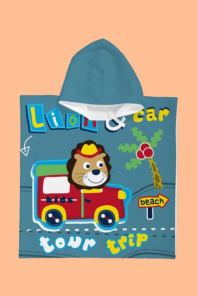 Evdek Πετσέτα παραλίας Nature Lion Kids Poncho