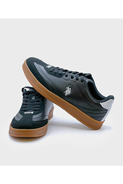 U.S. Polo Assn. Men's Black Low-Top Sneakers - Fashionable Lace-Up Style, Per...