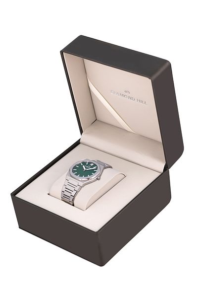 DIAMOND HILL Men's Watch Silver Green Dial Model DHSSGR8169G