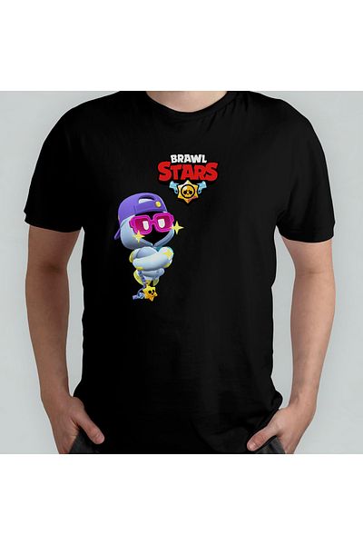 Pixxa Brawl Stars Shade - Μπλουζάκι από 100% βαμβακερό λαιμόκοψη Μοντέλο 1