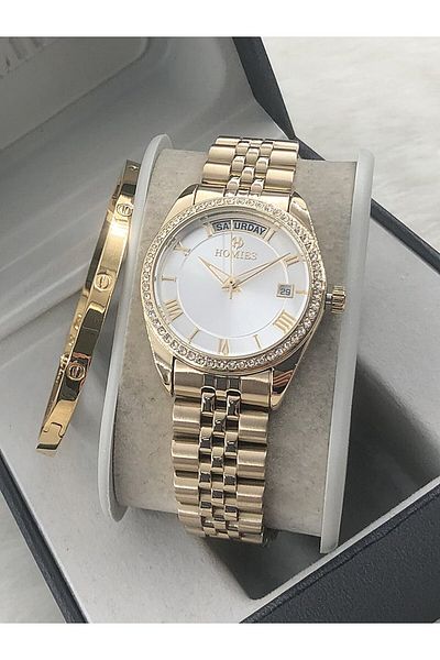 Homies Homi̇es Wristwatch Steel Bracelet with Gift Hmsby- 202502608