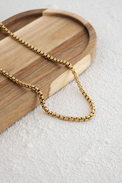 ByFlorya Jewelry Çelik Top Zincir Kolye Forse Zincir Kararmaz 3mm