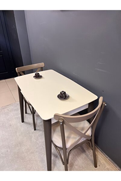 VOGUE TASARIM VE AKSESUAR 60/100 açılıp kapanan büyüyebilen küçük sıcak yemek masası şık mutfak masası