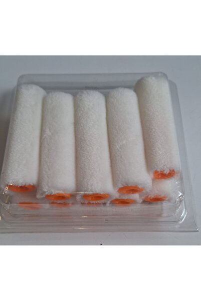 craftsy 7cm BEYAZ KADİFE RULO FIRÇA YEDEK UC  10 ADET