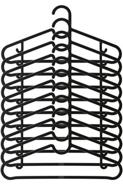 STOREMAX Mu-Artshop 10-Piece Clothes, Pants, Shirt and T-Shirt Hangers for Wardrobe, 10-Piece Hanger Set, 10-Piece