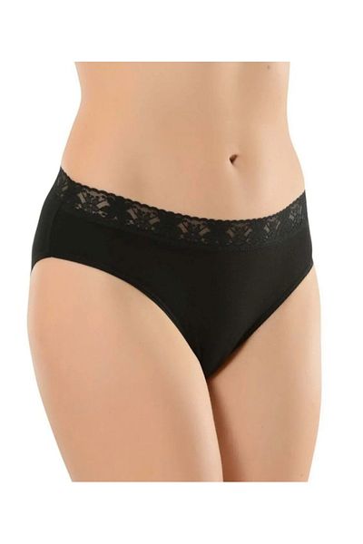 Belinay Pachet economic pentru femei negre - 50% modal, 40% bumbac, 10% Lyrca, 12 buc.