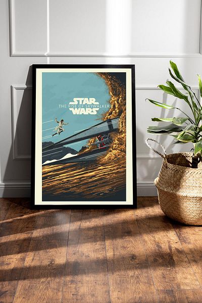 Saturn Star Wars The Rise Of Skywalker Pictură înrămată - Pictură poster Space Wars Fim