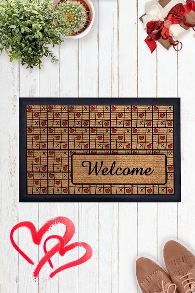 Popcorn Kids Çıkarılabilir Paspas-Happy Valentines