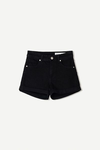 Bershka Roll-up denim shorts