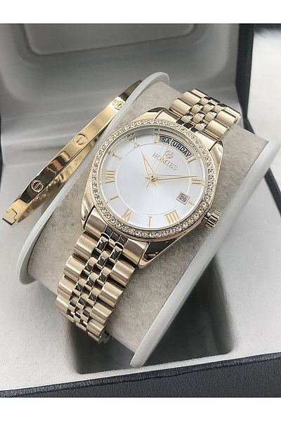Homies Homi̇es Wristwatch Steel Bracelet with Gift Hmsby- 202502608