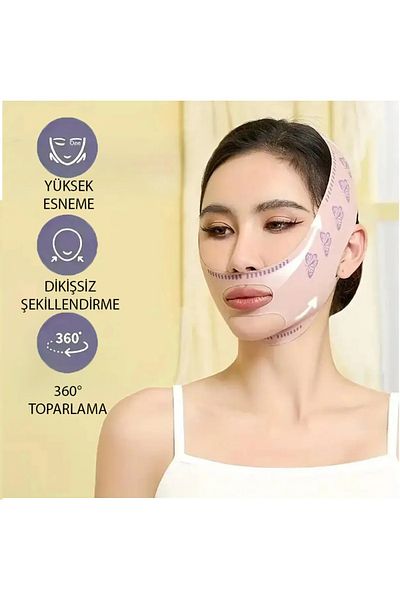 ogonline Face Lifting Belt Elastic and Breathable Beauty Face Lifting Strap Double Chin Mask