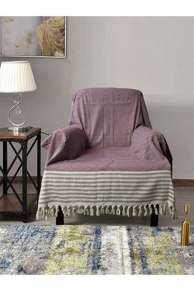 Bumedo غطاء كرسي بذراعين فردي من Buldan Work 180x150 مقاس كبير 100% قطن منسوج...