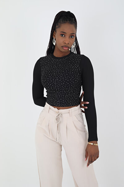 Viskosa Μακρυμάνικη μπλούζα Stone Print