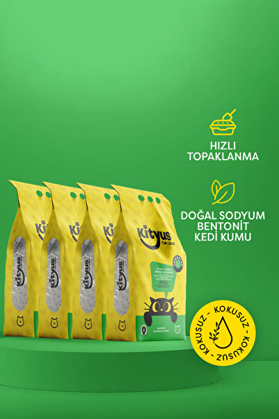Kityus 4'lü Avantaj Paketi Hassas Kediler Için Tozsuz,topaklanan, Kokusuz Ben...