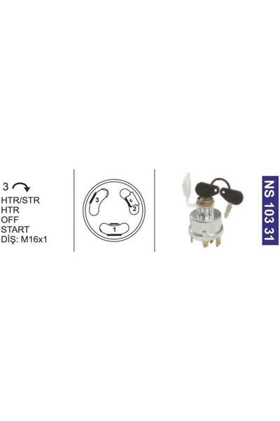 Kontak Anahtarı Fişek Ve Çivi Anahtarlı Başak Traktör 05200580004 - NS10331