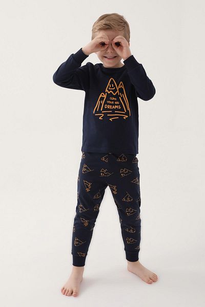 ROLY POLY 3171 Garson Aspire to Inside Boy's Long Sleeve Pajamas Set