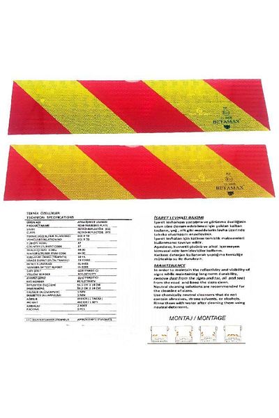 SNR Ece R 70 E-37 Approved Truck Reflector Set of 2 - 010008