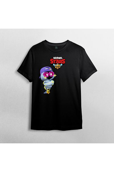 Pixxa Brawl Stars Shade - Μπλουζάκι από 100% βαμβακερό λαιμόκοψη Μοντέλο 1