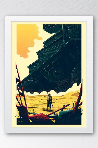 Saturn Pictură înrămată Star Wars - Pictură poster Space Wars Fim
