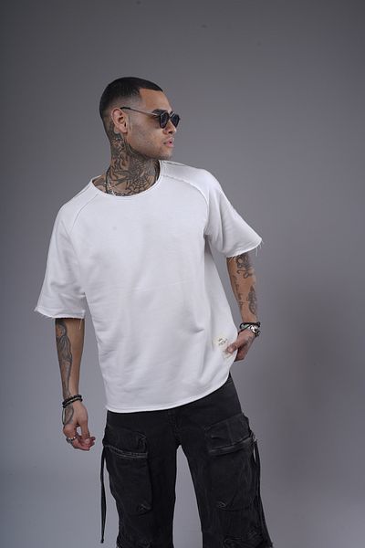 Butik Trend We Crew Neck Raglan Sleeve Brushed 3 Thread Fabric Oversize Fit T-Shirt