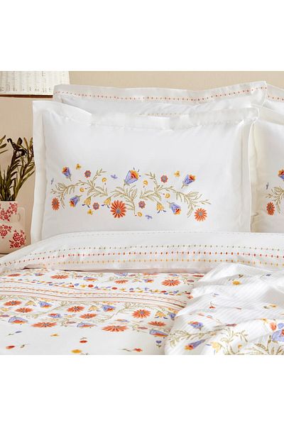 Karaca Home Clarice 100% Baumwolle Doppelbett Duvet-Pike Set Multicolor