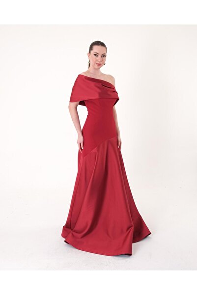 APPELLO KIRMIZI KADIN ABİYE ELBİSE