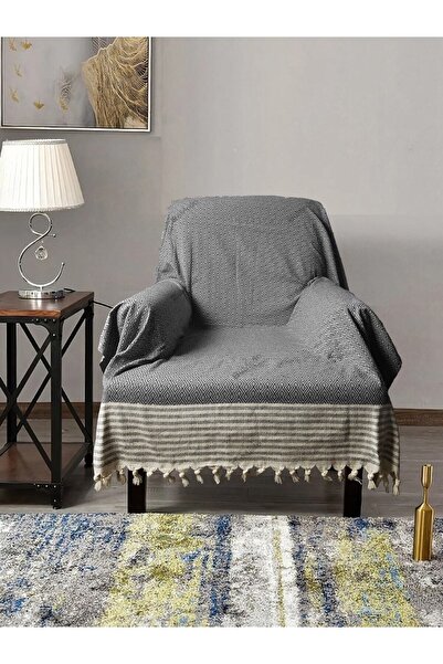 Bumedo Buldan Work Arms Knitted Single Sofa Armchair Cover 180x150 Large Size...