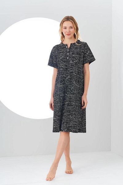 Pjs Pijama Pjs 24137 فستان نسائي قصير الأكمام